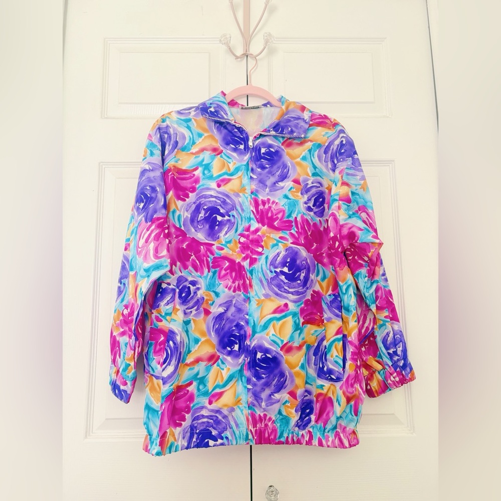 VINTAGE BETMAR NEW YORK | Floral Multicolor Hooded Jacket.